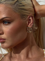 Ameleah Spiral Earrings Gold