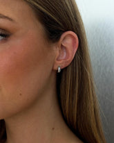 Avaline Stainless Steel Stud Earrings Silver