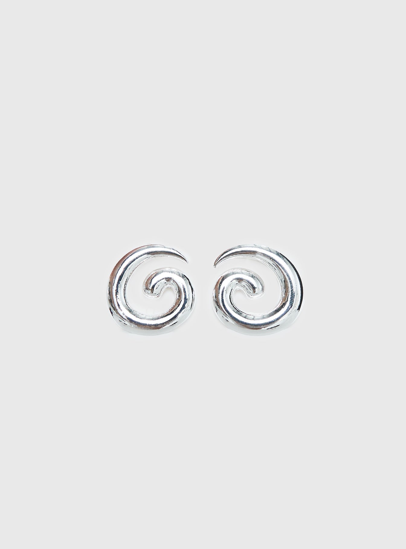Sold On You Spiral Earrings Silver