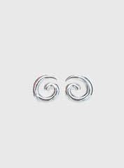 Sold On You Spiral Earrings Silver