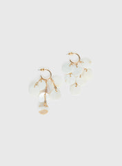 Elizabette Shell Earrings White