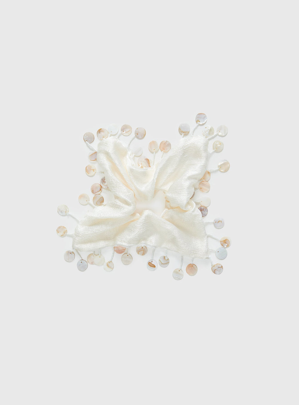 Tahlie Shell Detail Scrunchie Cream