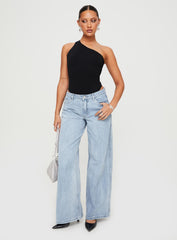 Ramos Low Rise Denim Jeans Light Blue Wash