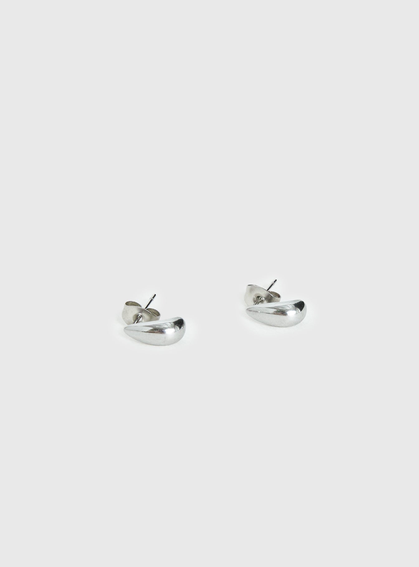 Avaline Stainless Steel Stud Earrings Silver