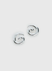 Sold On You Spiral Earrings Silver
