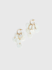 Elizabette Shell Earrings White