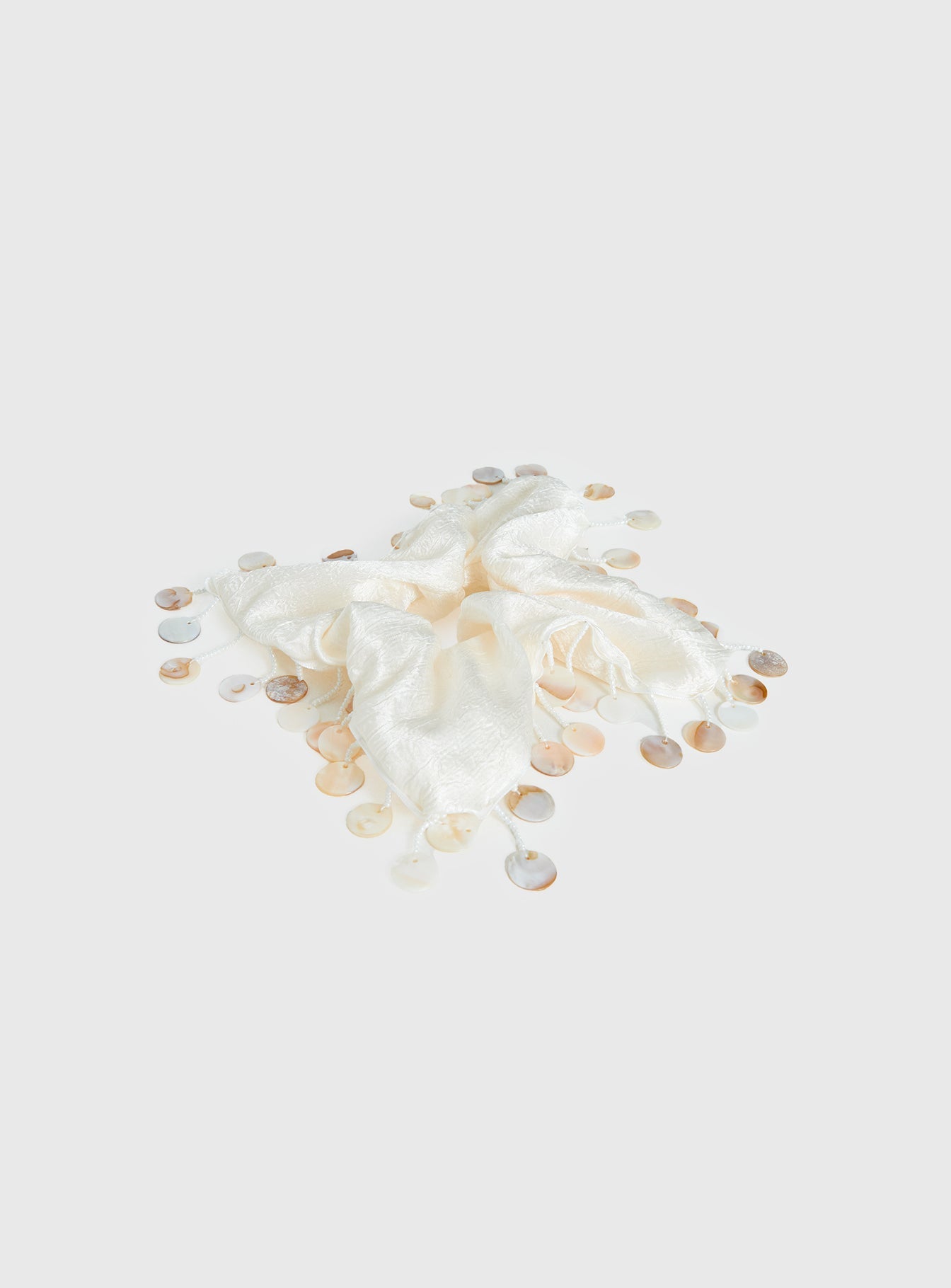 Tahlie Shell Detail Scrunchie Cream
