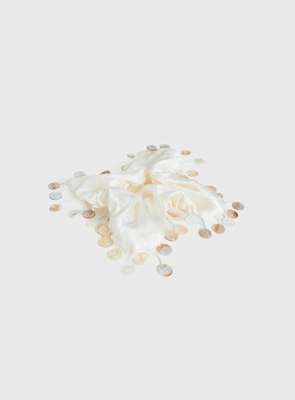 Tahlie Shell Detail Scrunchie Cream