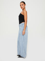 Ramos Low Rise Denim Jeans Light Blue Wash