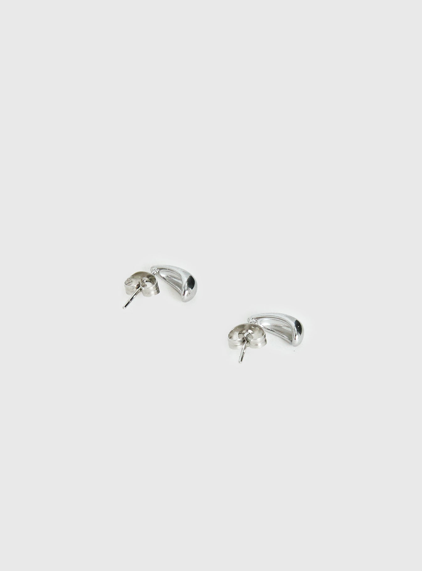 Avaline Stainless Steel Stud Earrings Silver
