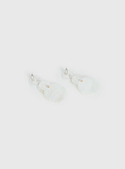 Terza Shell Tiered Earrings White