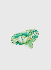 Radiant Beam Floral Hair Clip Yellow / Green