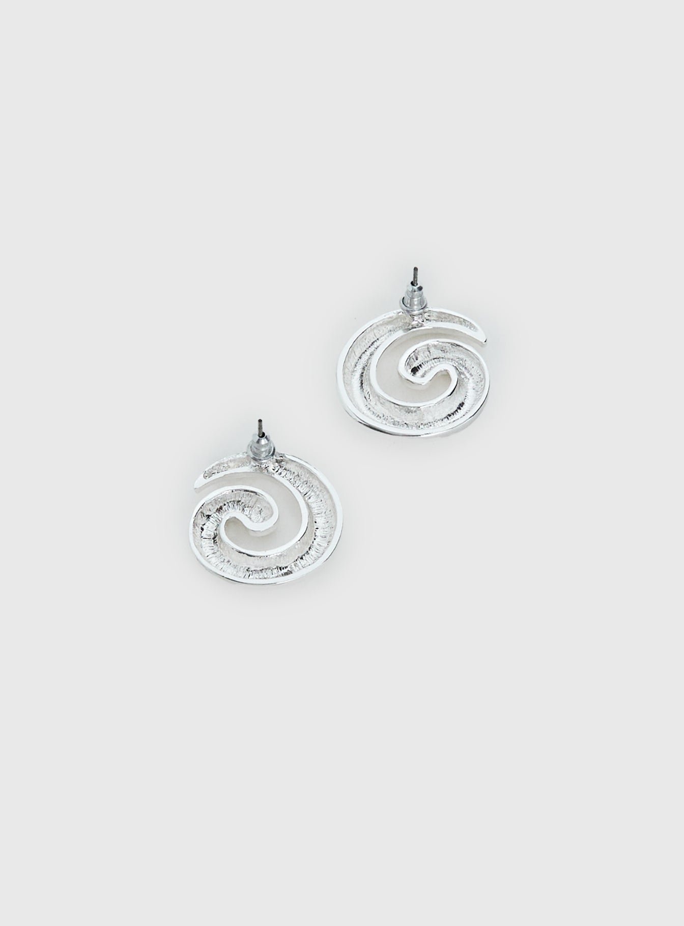 Sold On You Spiral Earrings Silver